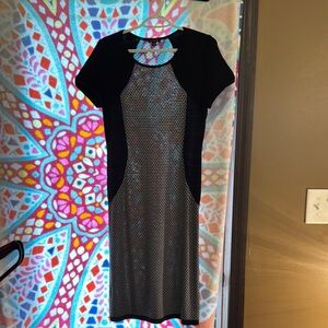 Elegant navy and white Women's Dress